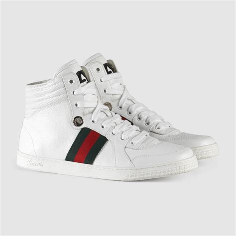 gucci high top white sneakers|More.